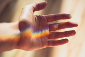 Hands with Rainbow